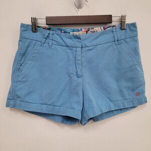 Vintage Tabs Womens Bermuda Mid Rise Chino Shorts Size M Blue Beachy Preppy Y2K